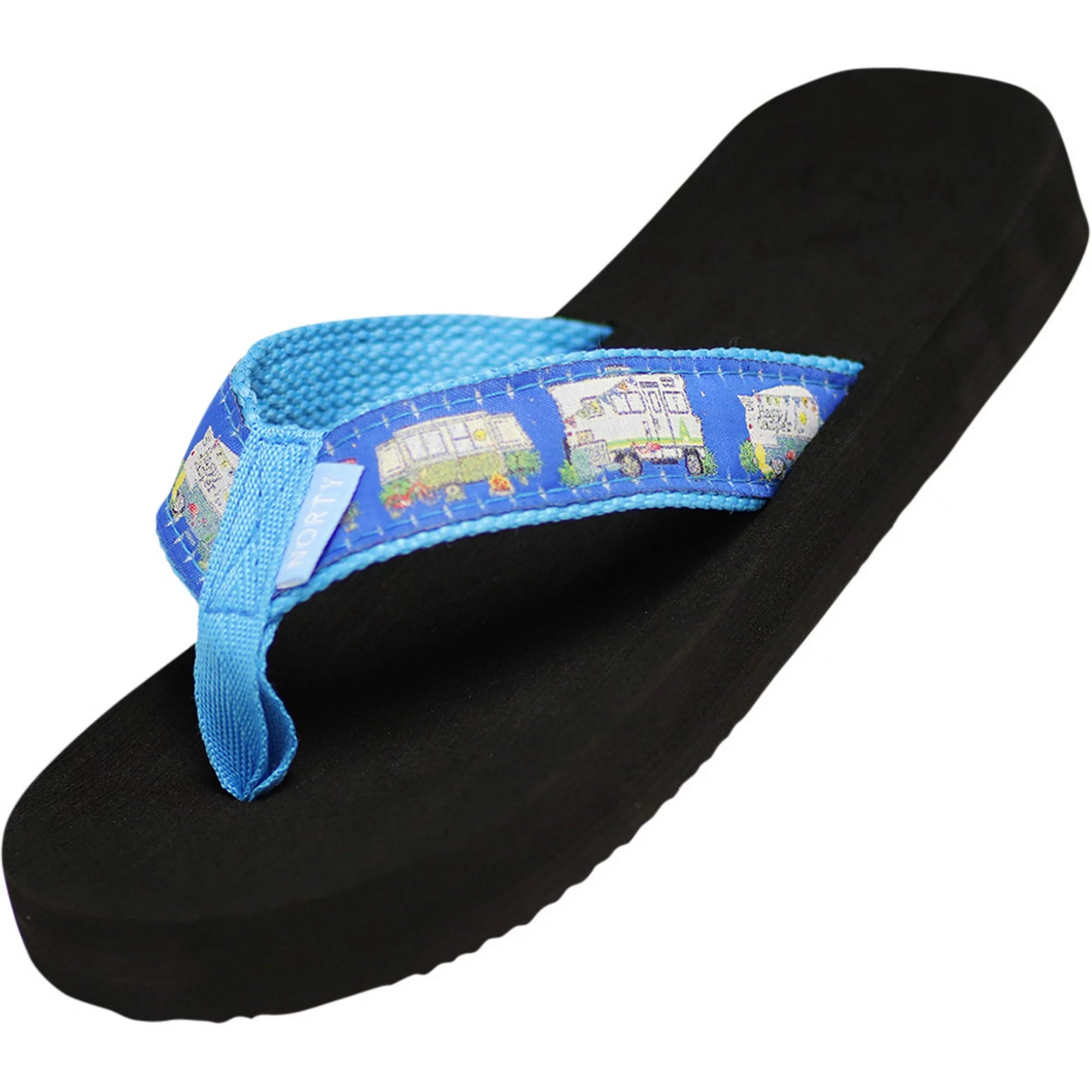 NORTY Womens Flip Flops Adult Female Thong Sandals, Happy Camper (12263)